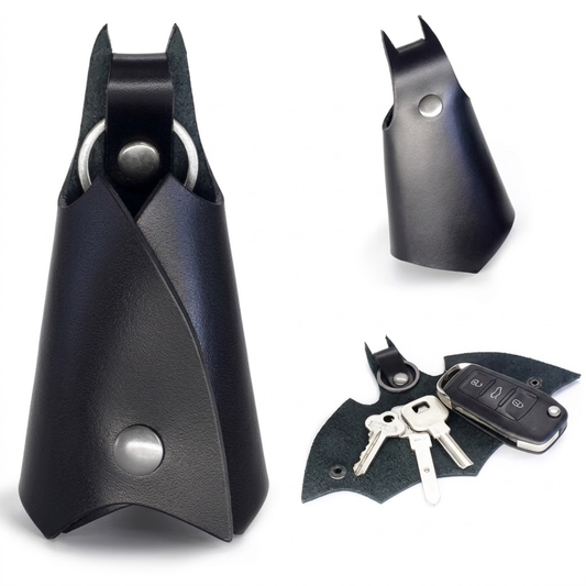 Premium Dark Knight Leather Keychain