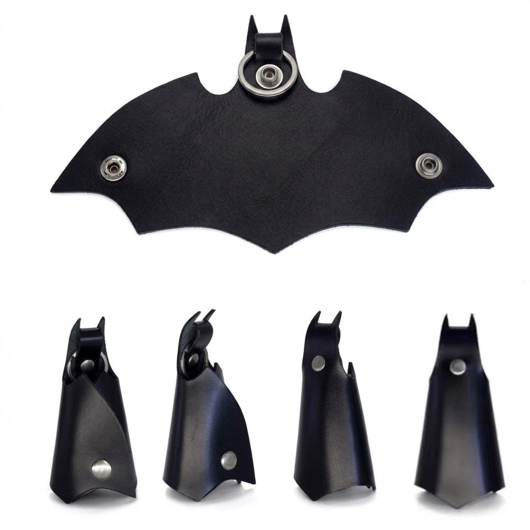 Premium Dark Knight Leather Keychain